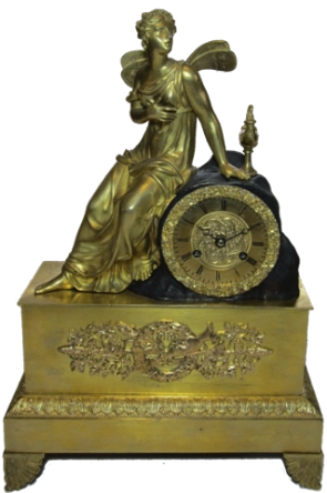 Pendule, feuervergoldet